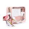 Scarf Accented Clear Crossbody Bag