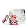 Scarf Accented Clear Crossbody Bag