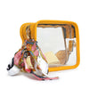 Scarf Accented Clear Crossbody Bag