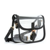 Buckle Accented Clear Shoulder Bag