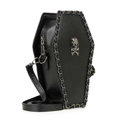 Petite Coffin And Skull Shoulder Bag