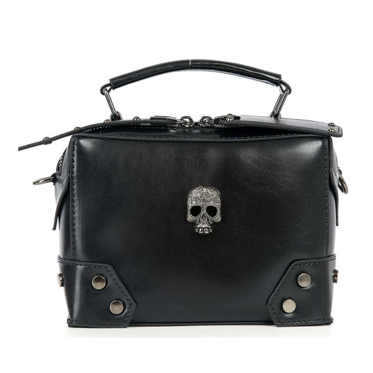 Skull Accent Top Handbag Fashion Bag