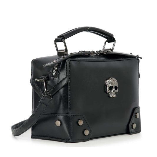 Skull Accent Top Handbag Fashion Bag