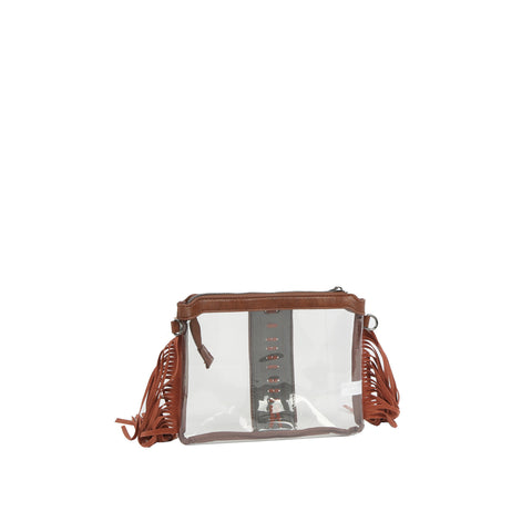 Western Fringe Clear Stadium Crossbody