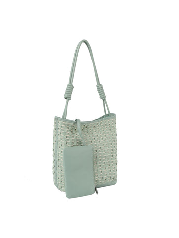 Patterned Woven Tall Shoulder Bag Set