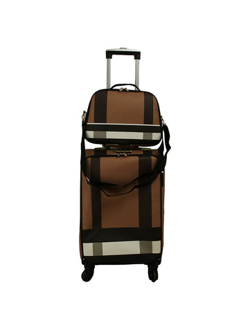 Signature Plaid Print Two Piece Travel Bag Set