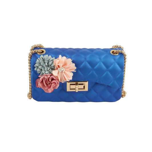 Floral Accented Petite Jelly Shoulder Bag