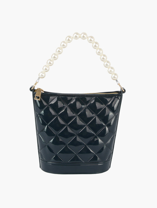 Pearl Handle Crossbody Hobo Handbag