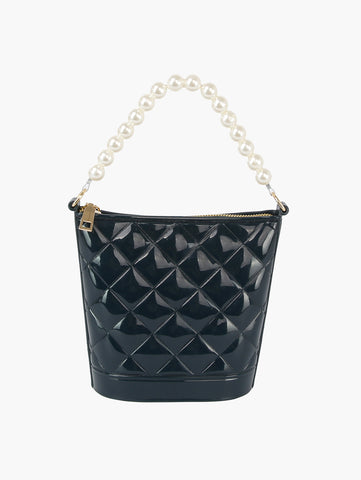 Pearl Handle Crossbody Hobo Handbag