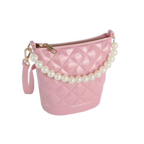 Pearl Handle Crossbody Hobo Handbag