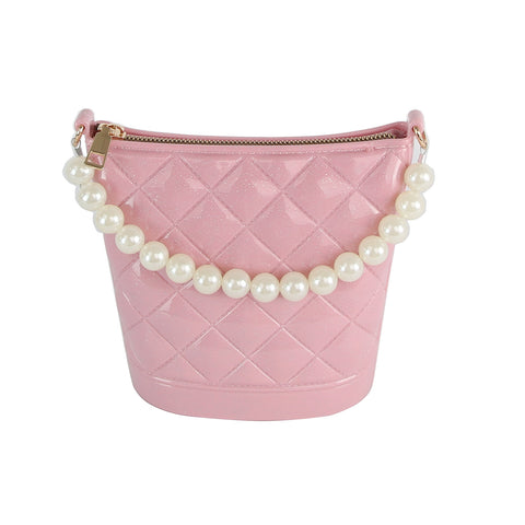 Pearl Handle Crossbody Hobo Handbag