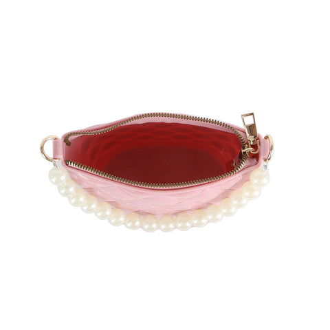 Pearl Handle Crossbody Hobo Handbag
