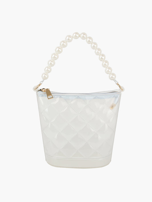 Pearl Handle Crossbody Hobo Handbag