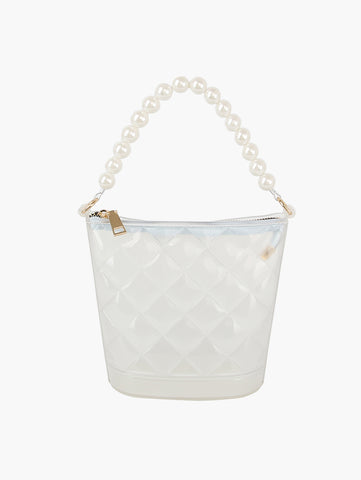 Pearl Handle Crossbody Hobo Handbag