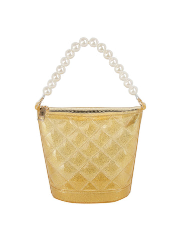 Pearl Handle Crossbody Hobo Handbag