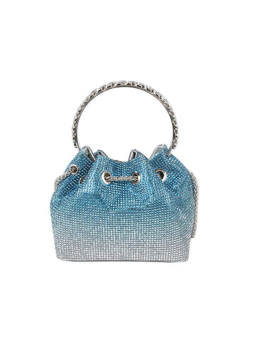 Drawstring Rhinestone Evening Tote