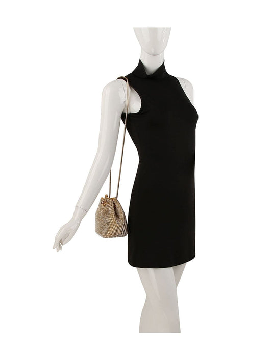 Metal Mesh Rhinestone Evening Bag