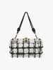Colored Stone Accented Clear Fashion Bag