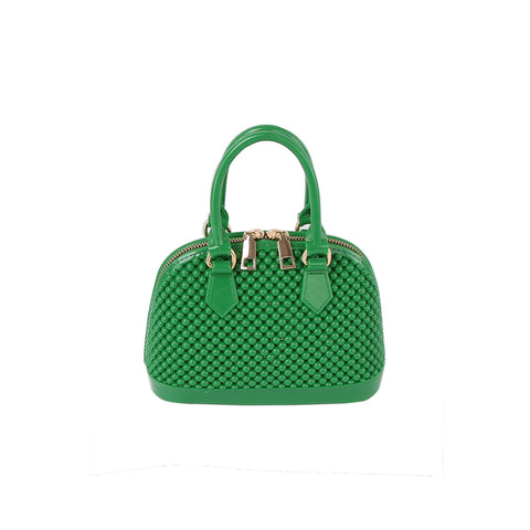 Textured Satchel Style Jelly Tote Handbag