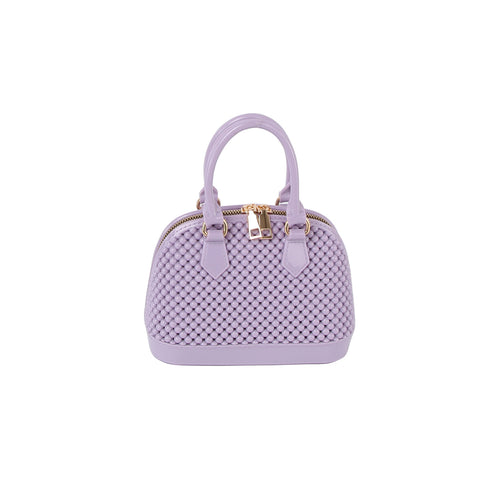 Textured Satchel Style Jelly Tote Handbag