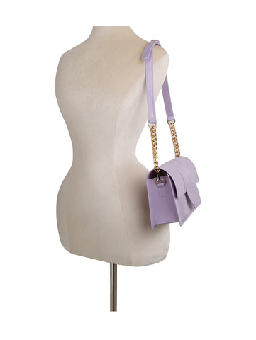 Chain Accented Jelly Shoulder Bag