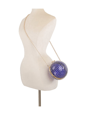 Unique Rhinestone Sphere Evening Bag