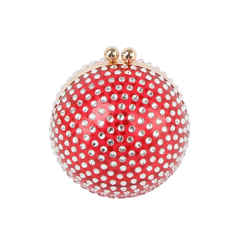 Unique Rhinestone Sphere Evening Bag