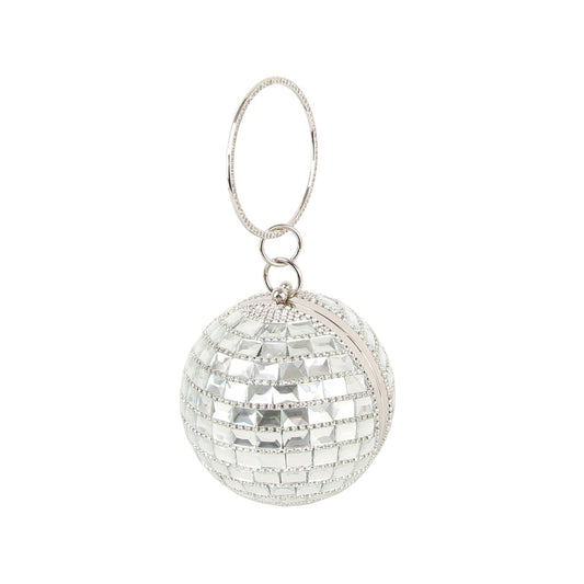 Dazzling Crystal Disco Ball Evening Clutch