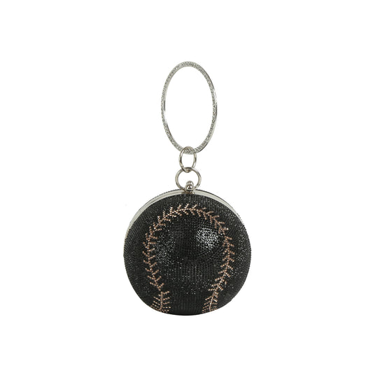 Rhinestone Baseball Wristlet Clutch