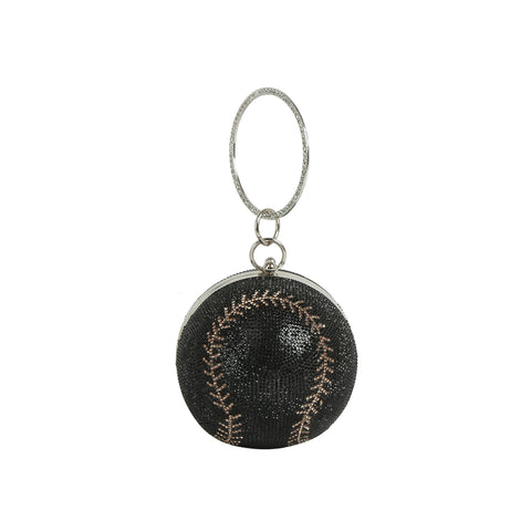 Rhinestone Baseball Wristlet Clutch