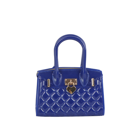 Quilted Jelly Heart Lock Satchel
