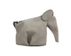 The Unique Elephant Design Shoulder Bag is a gray faux leather handbag shaped like an elephant, with ear, trunk, and body contours, plus a secure top zip closure.