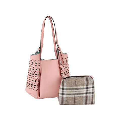 Laser Cut Design 2-Piece Shoulder Bag Set