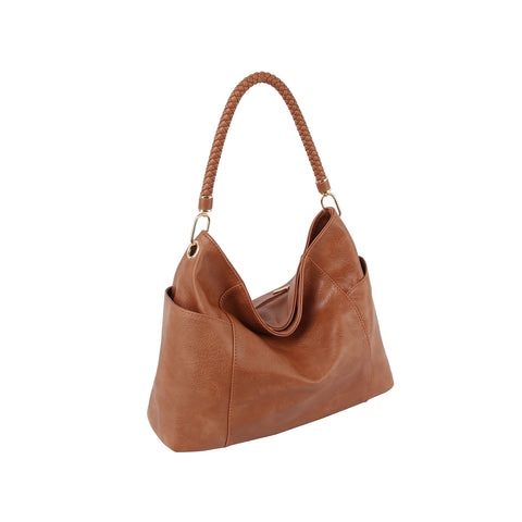 Large End Pocket Hobo Handbag