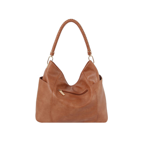 Large End Pocket Hobo Handbag