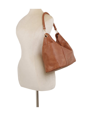 Large End Pocket Hobo Handbag