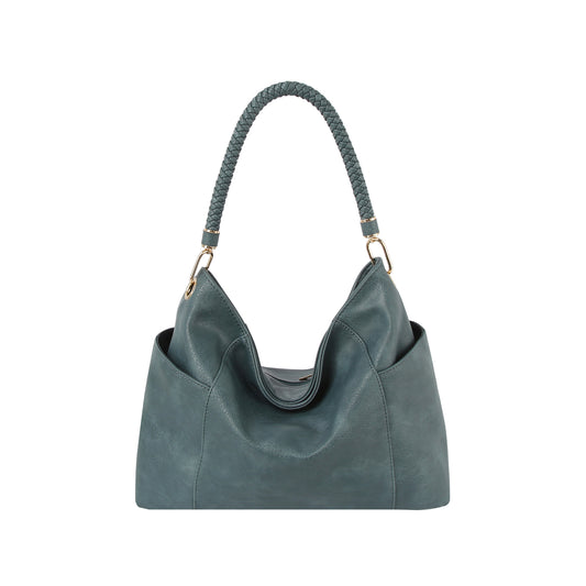 Large End Pocket Hobo Handbag