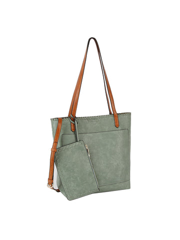 Two Piece Tall Tote Handbag Set