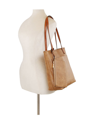 2 in 1 Fashion Leather Tote Hobo Bag