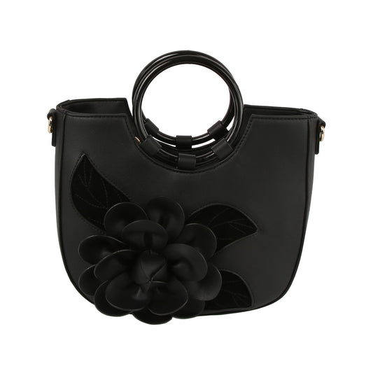 Raised Flower Tote Handbag