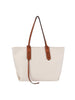 Oversized Two Tone Tote Handbag