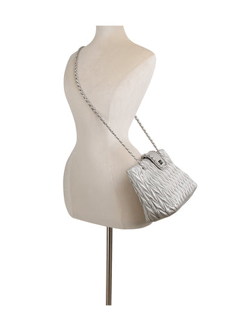 Quilted Chain Accented Shoulder Bag