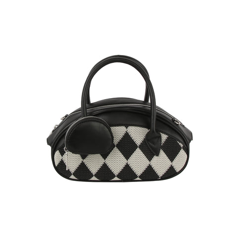 DIamond Pattern Oval Hand Tote