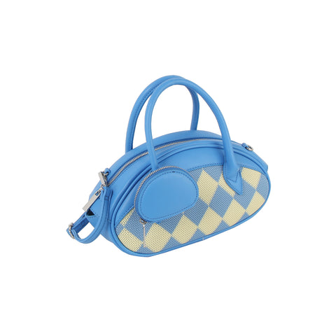 DIamond Pattern Oval Hand Tote