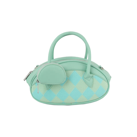 DIamond Pattern Oval Hand Tote