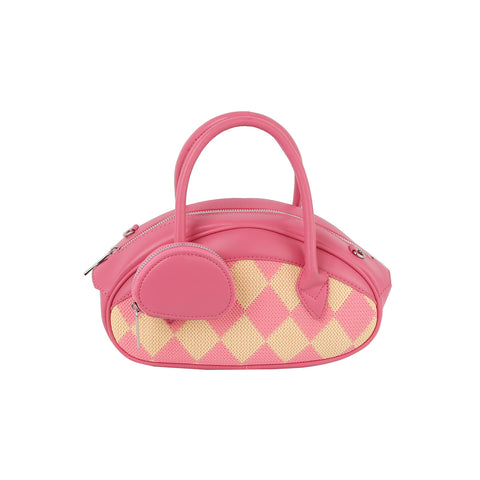 DIamond Pattern Oval Hand Tote