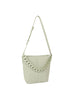 Monochromatic Chain Accented Shoulder Bag