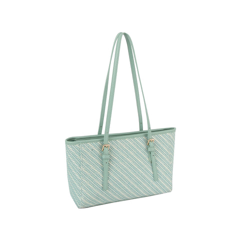 Striped Pattern Classic Tote Handbag