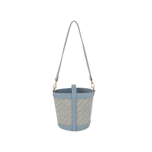 Striped Pattern Classic Bucket Bag