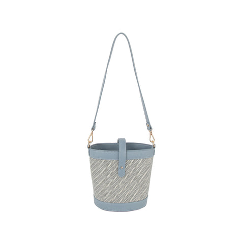 Striped Pattern Classic Bucket Bag